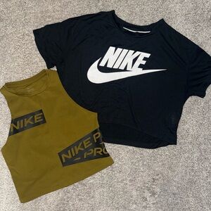 Nike Black and Olive Tops Set